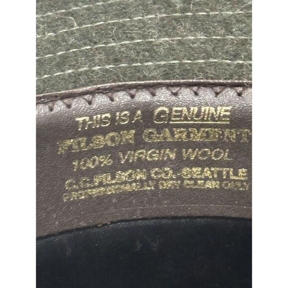 C.C. Filson Wool Fedora Packer Hat Medium Dark Forest Green 100% Virgin Wool - Picture 7 of 7